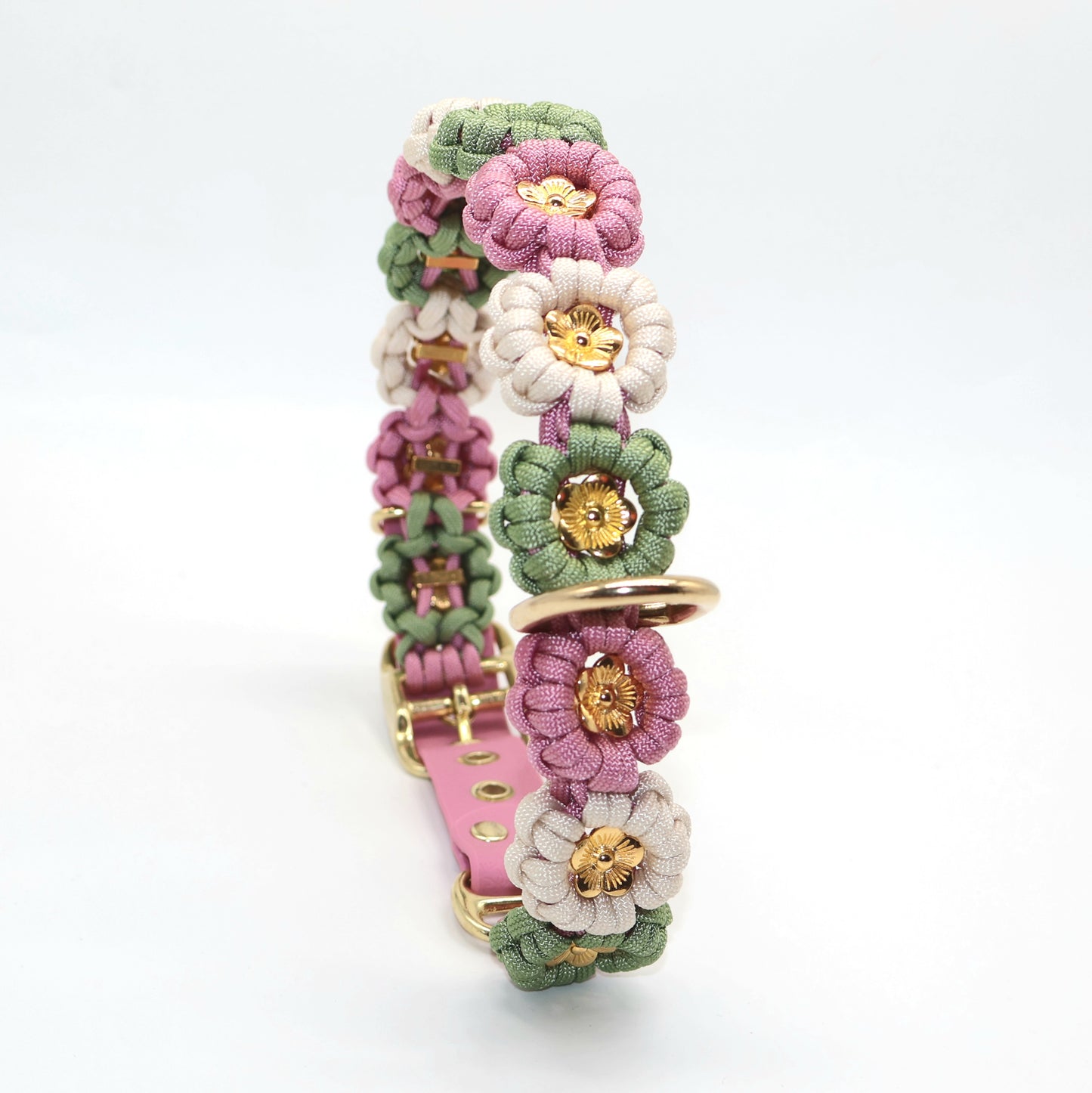 Blumen Halsband *Guacamole & Lavender Rosa & Creme*