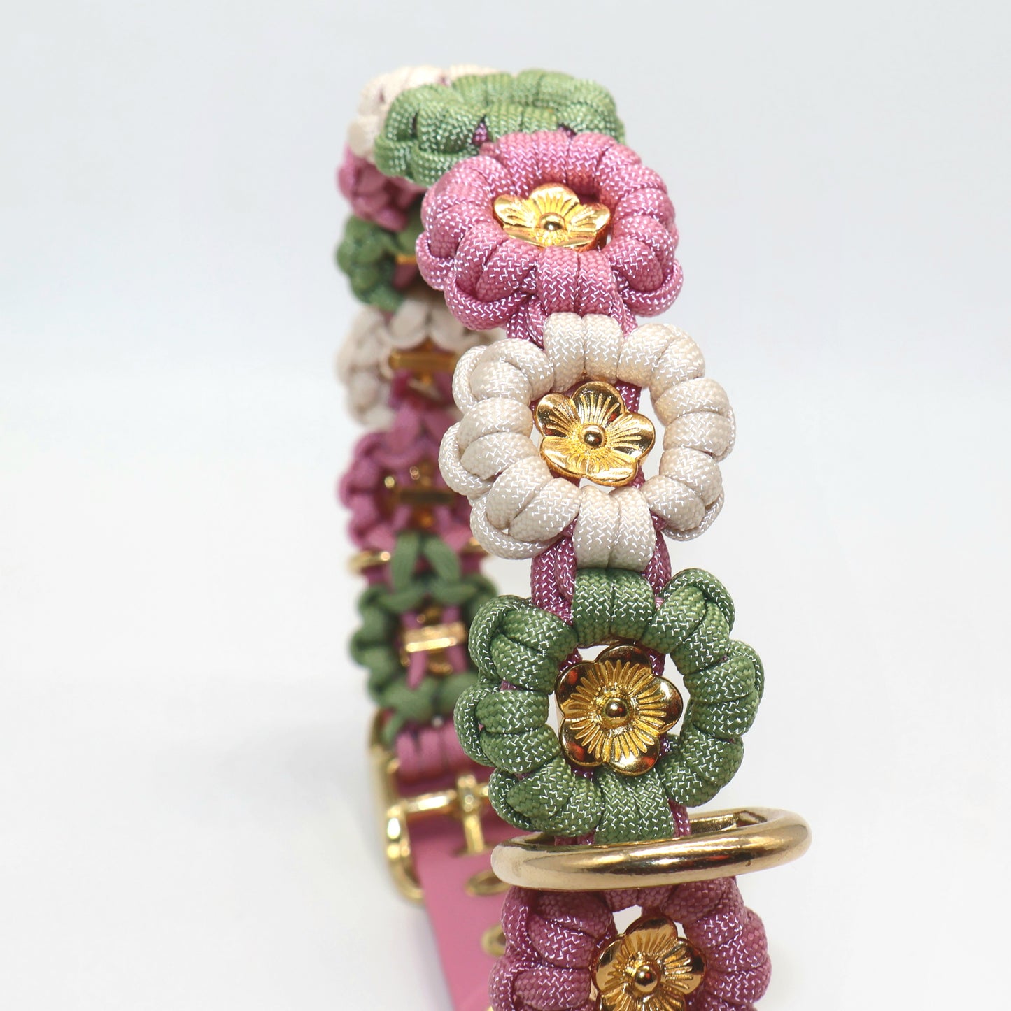 Blumen Halsband *Guacamole & Lavender Rosa & Creme*