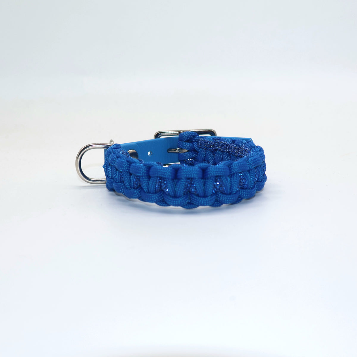 Halsband Biothane & Paracord *Azur-/Royalblau* 21-24cm