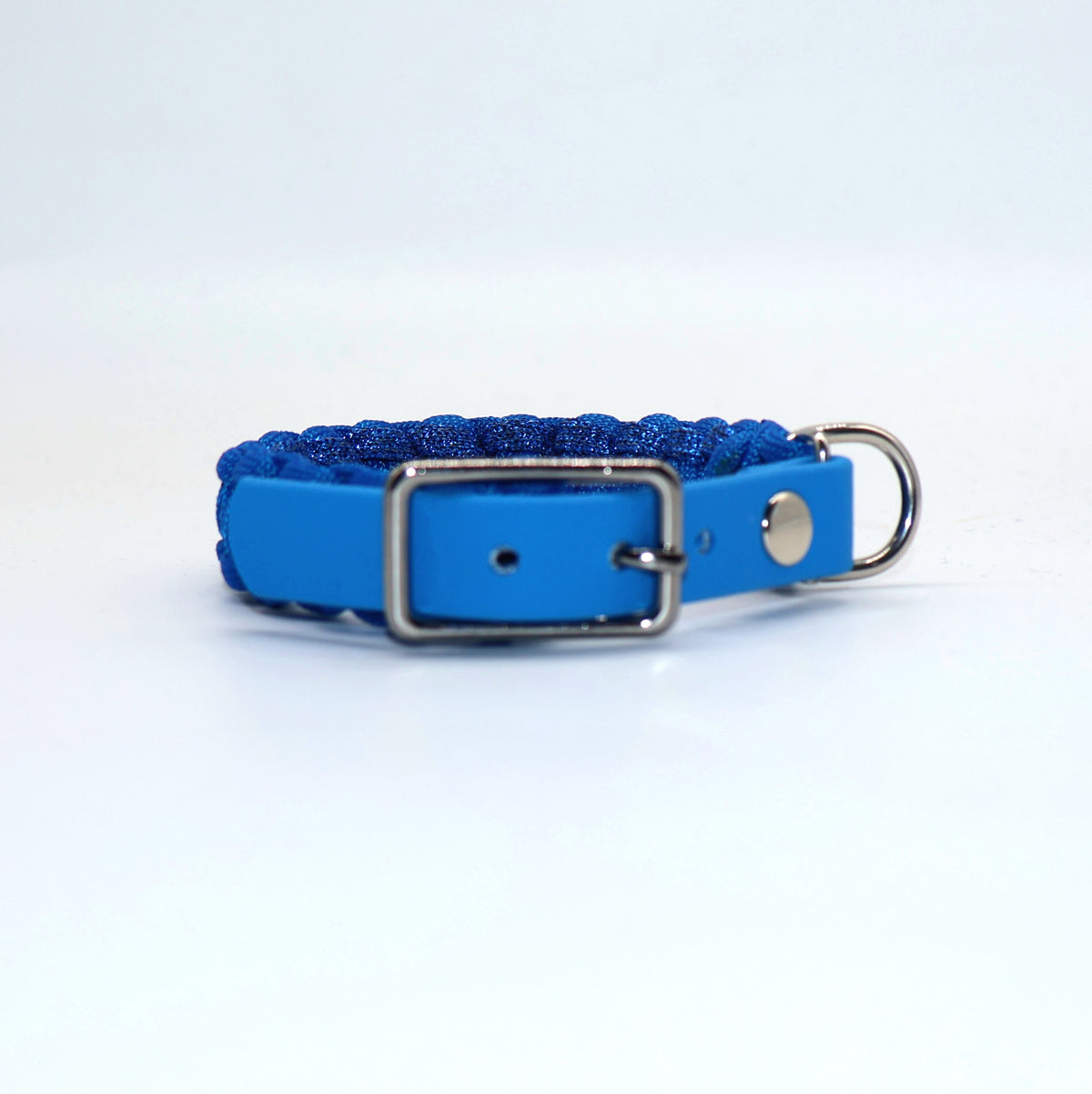 Halsband Biothane & Paracord *Azur-/Royalblau* 21-24cm