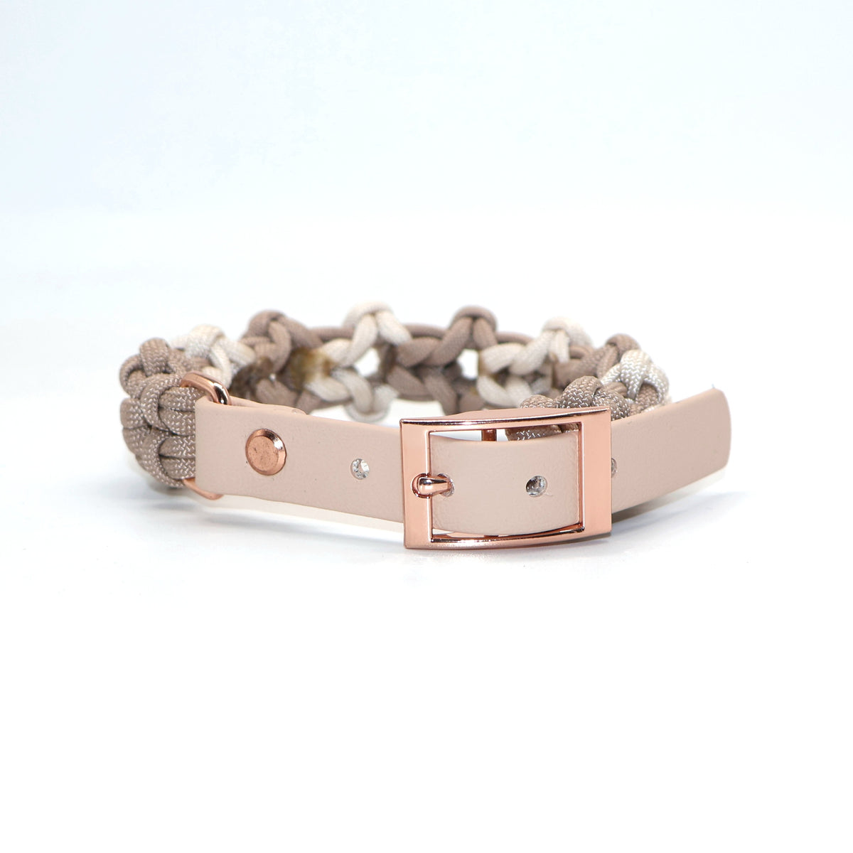 22-31cm Mini Blumen Halsband *Beige (Rosé)*