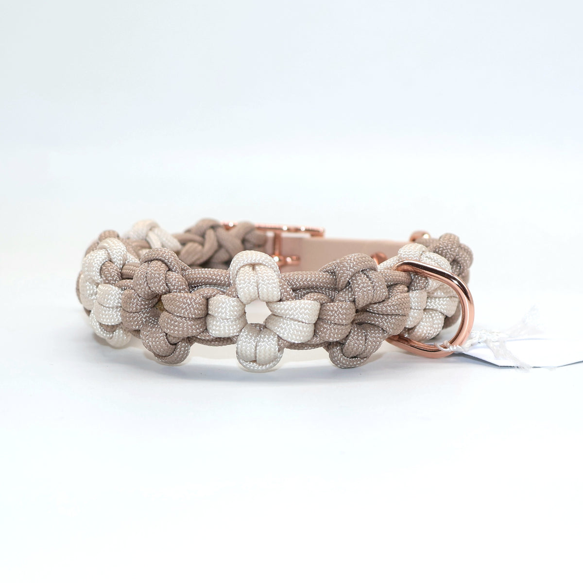 22-31cm Mini Blumen Halsband *Beige (Rosé)*