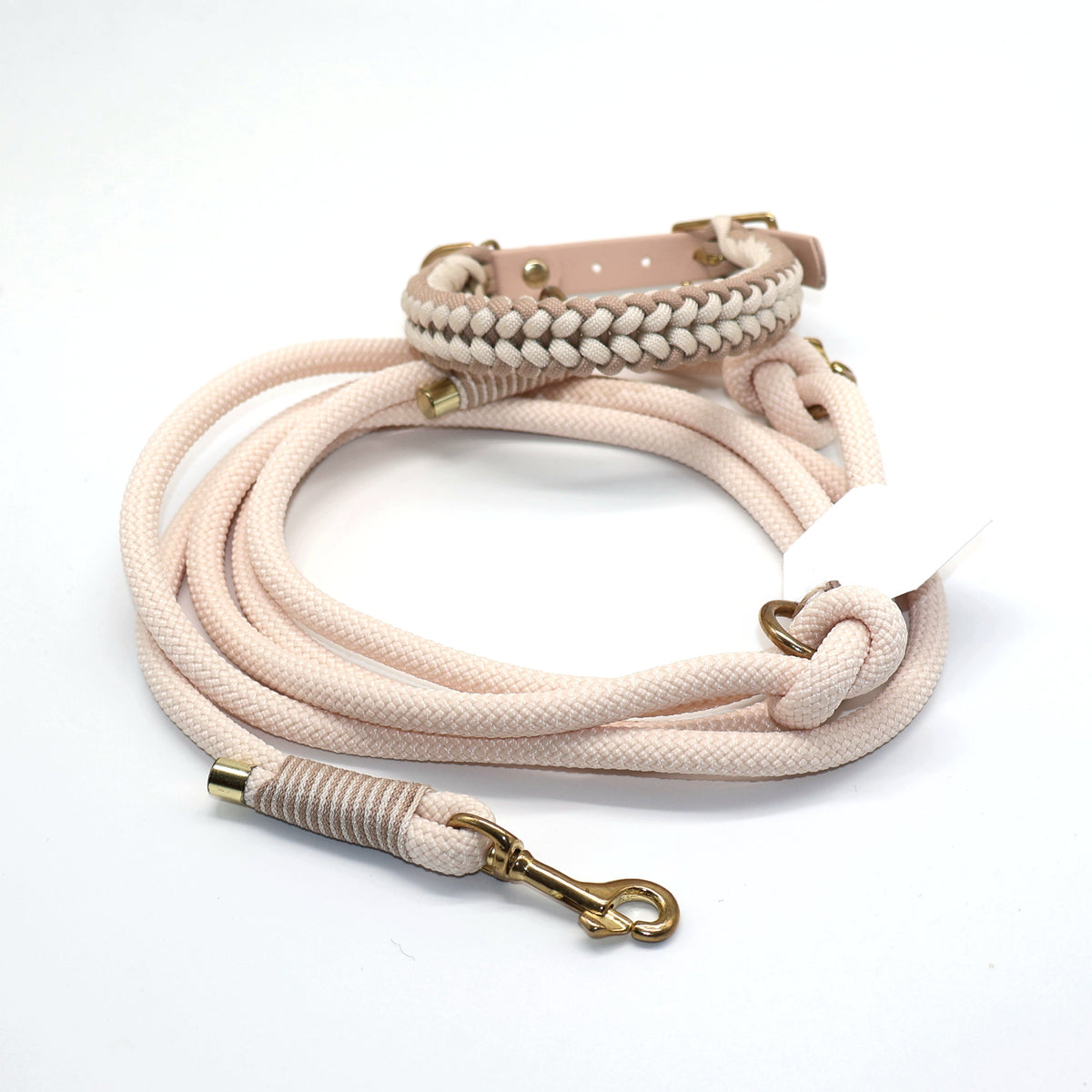 Halsband Paracord *Beige (Gold)* für einen Halsumfang: 28-32,5cm