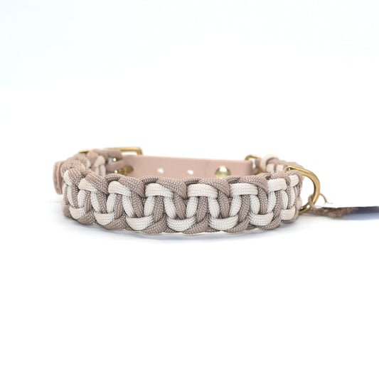 Halsband Paracord *Beige (Gold)* für einen Halsumfang: 28-32,5cm