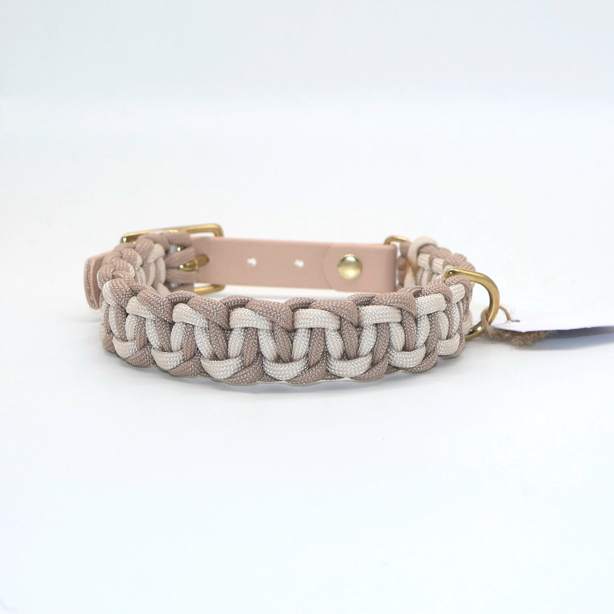 Halsband Paracord *Beige (Gold)* für einen Halsumfang: 28-32,5cm