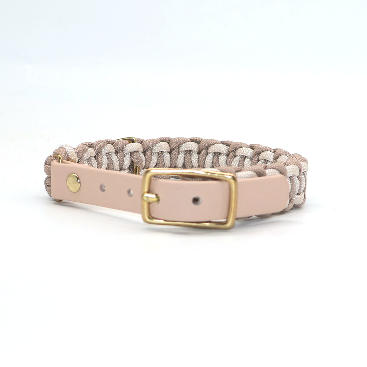 Halsband Paracord *Beige (Gold)* für einen Halsumfang: 28-32,5cm