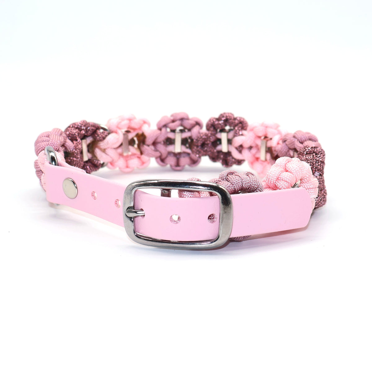 Blumen Halsband *Hellrosa Glitzer*