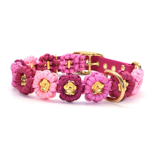 Blumen Halsband *Pink Mix Glitzer*