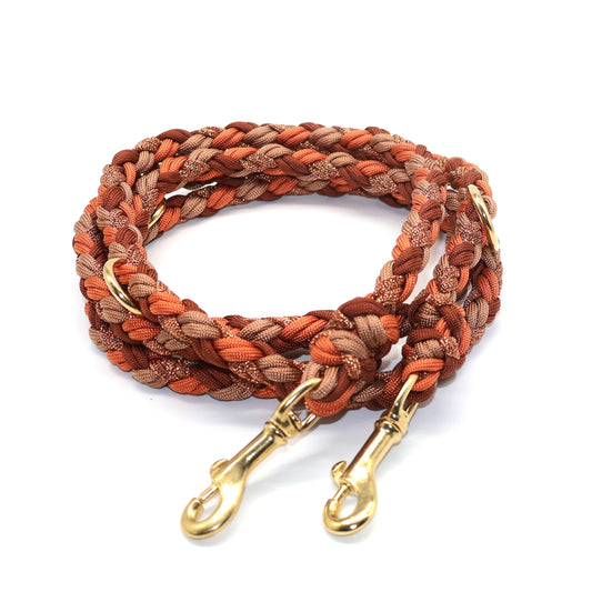 Handgeflochtene Paracordleine *Bronze & Rost & Squirrel & Kupfer Glitzer*