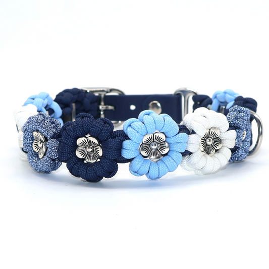 Blumen Halsband *Blau*