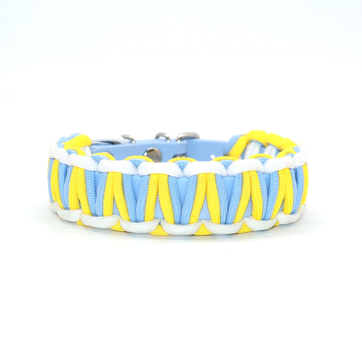 Halsband Biothane & Paracord *Polarblau & Gelb*