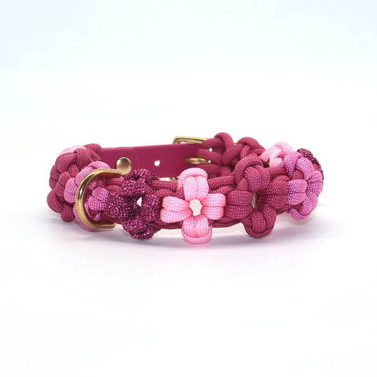 Mini Blumen Halsband *Pink Mix Glitzer *