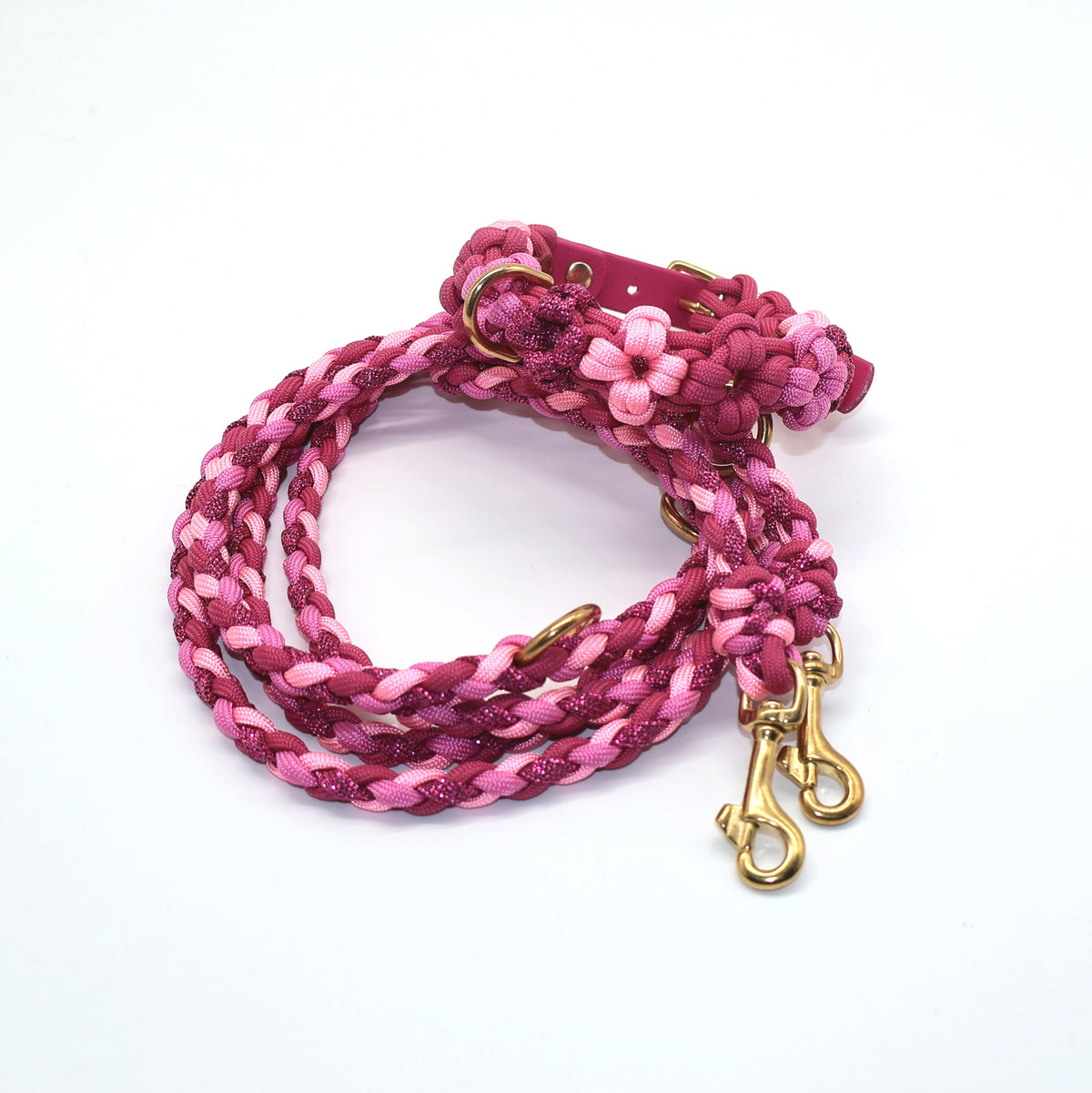 Mini Blumen Halsband *Pink Mix Glitzer *