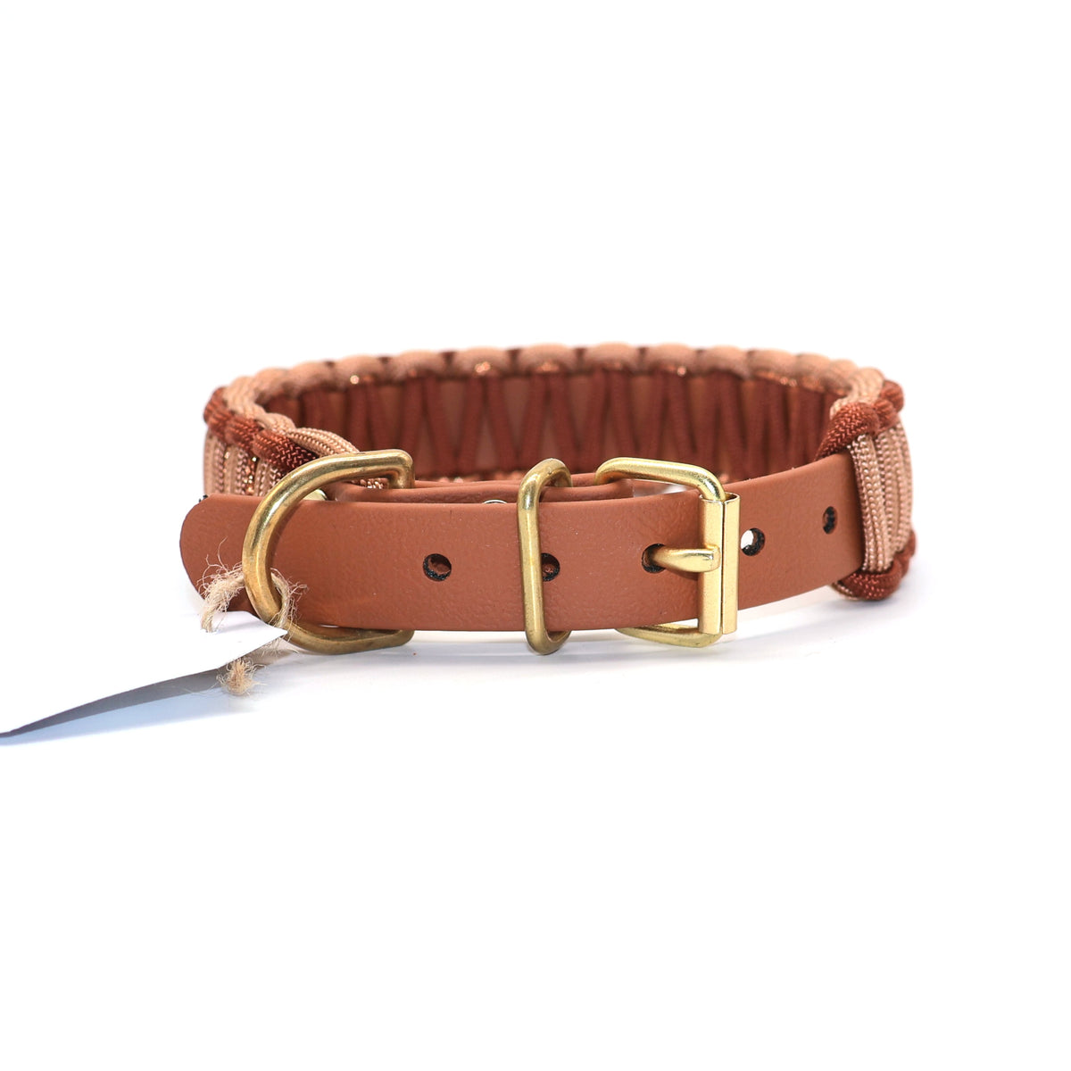 Halsband Biothane & Paracord *Bronze & Rost & Kupfer Glitzer* 34-40cm