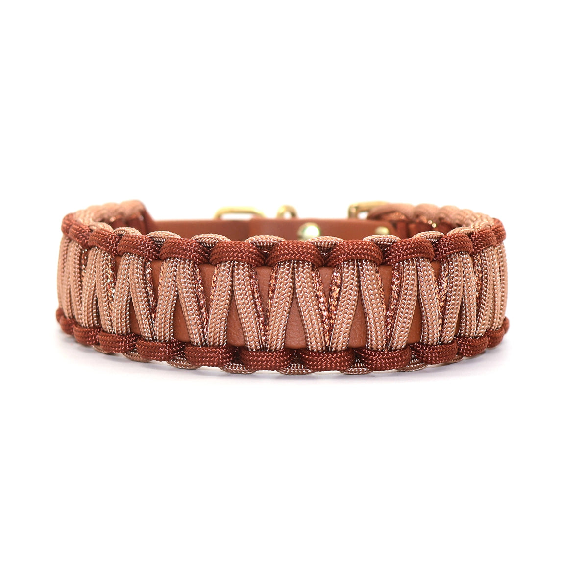 Halsband Biothane & Paracord *Bronze & Rost & Kupfer Glitzer* 34-40cm