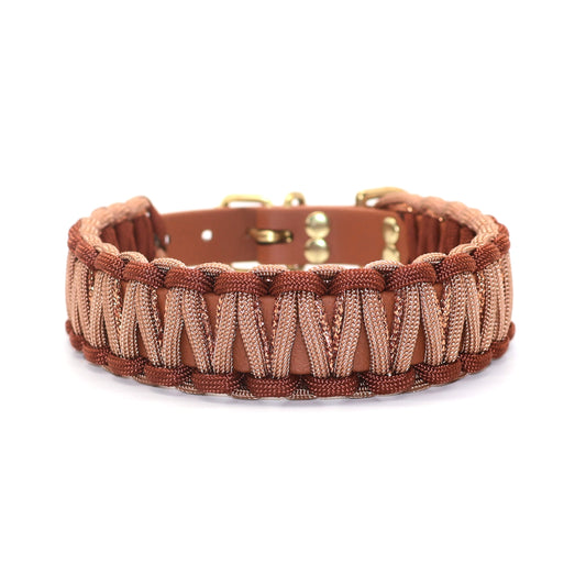 Halsband Biothane & Paracord *Bronze & Rost & Kupfer Glitzer* 34-40cm