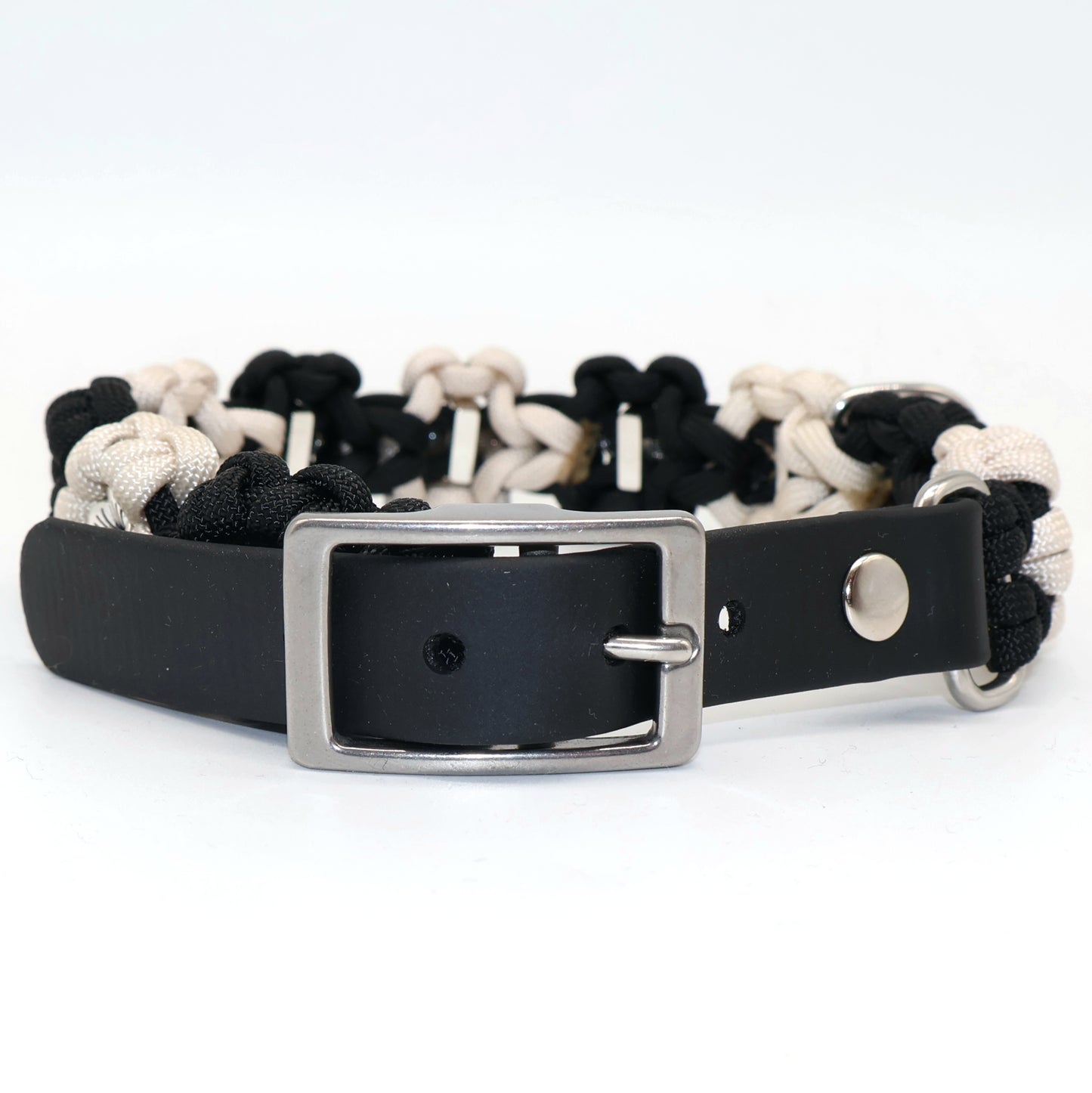 Blumen Halsband *Schwarz-Creme*