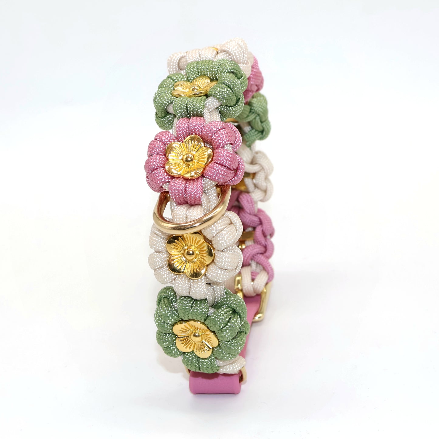 Blumen Halsband *Guacamole & Lavender Rosa & Creme*