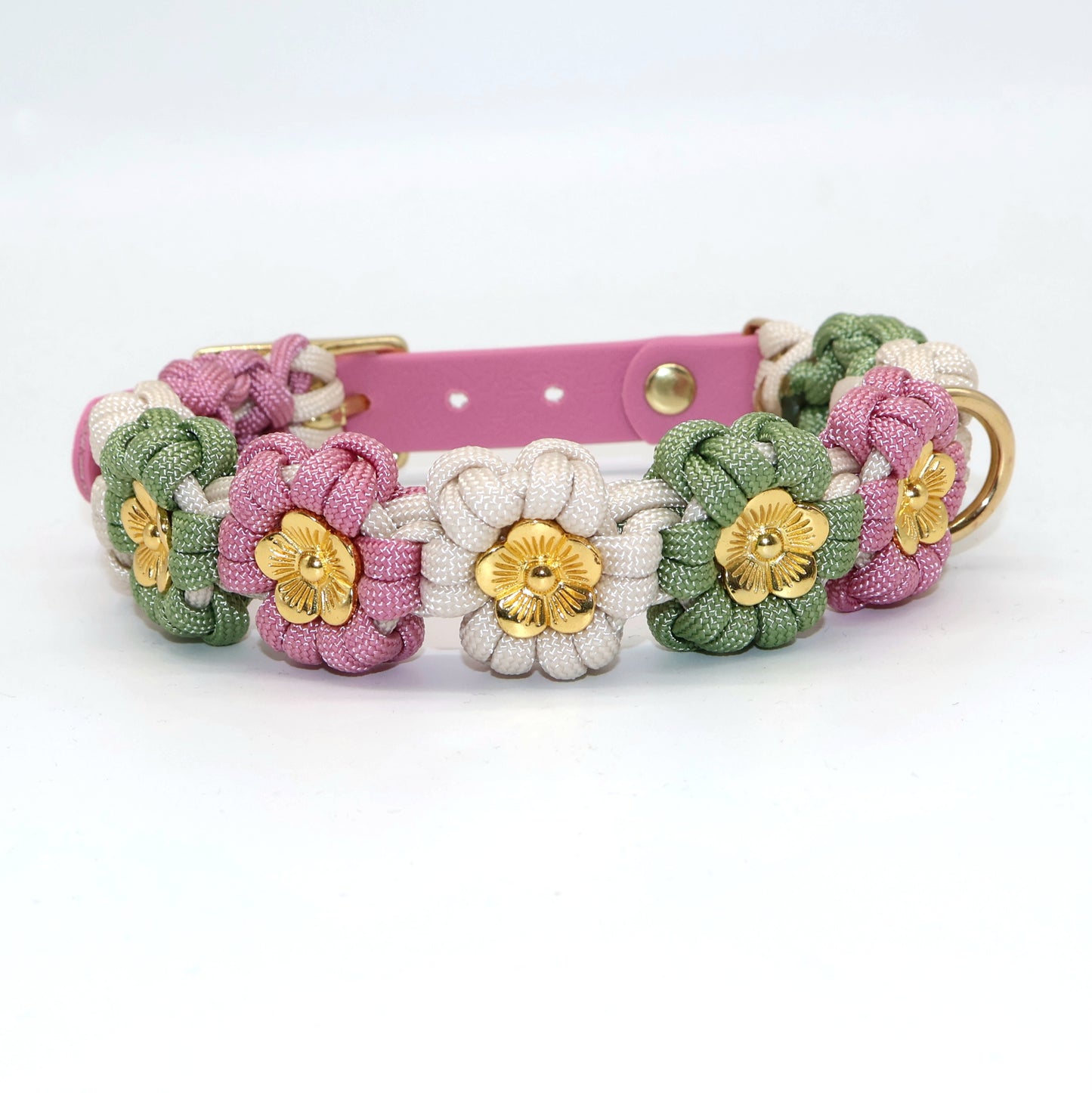 Blumen Halsband *Guacamole & Lavender Rosa & Creme*