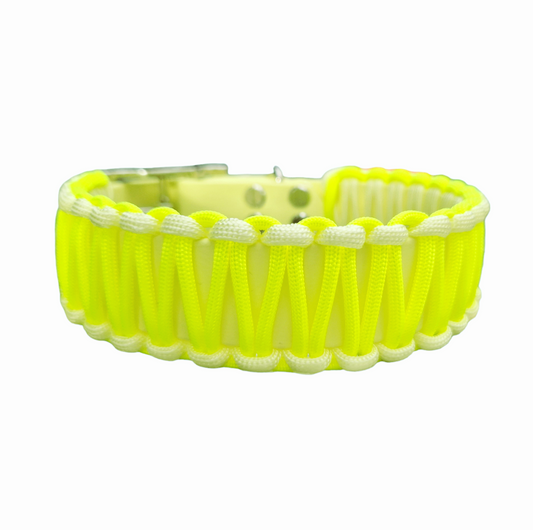 Halsband Biothane & Paracord *Neongelb*