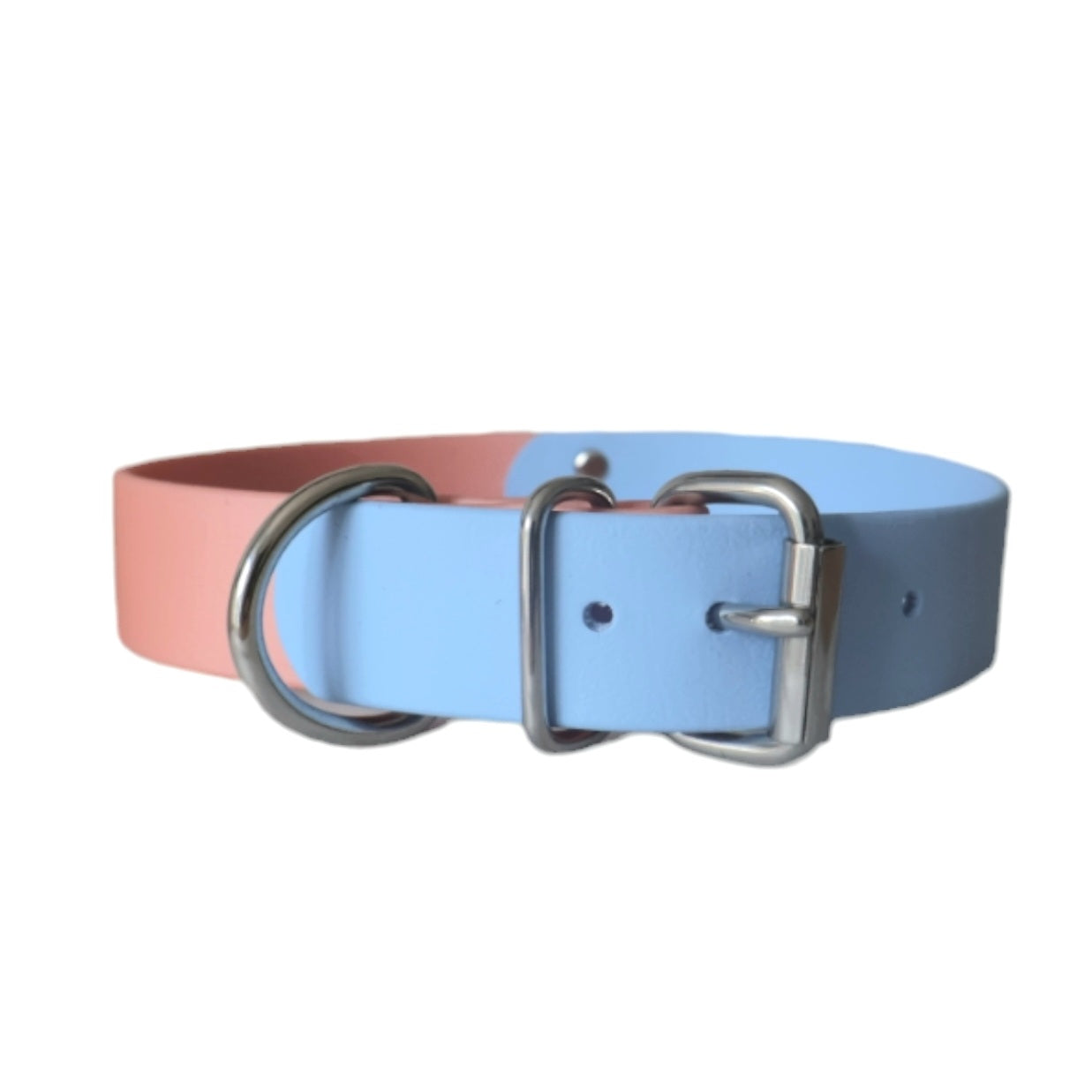 Biothane Halsband *Polarblau-Rosé*