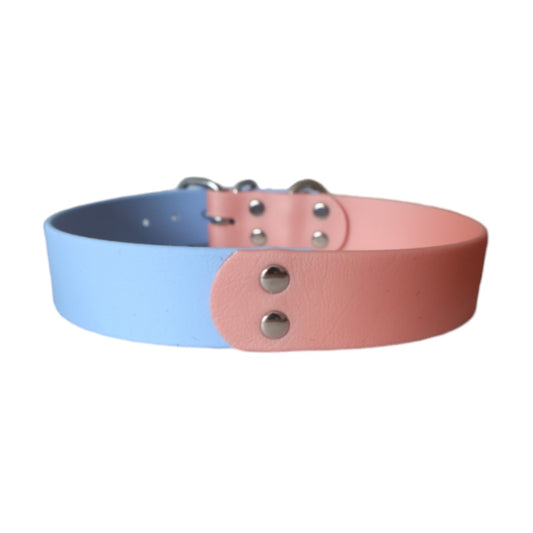 Biothane Halsband *Polarblau-Rosé*