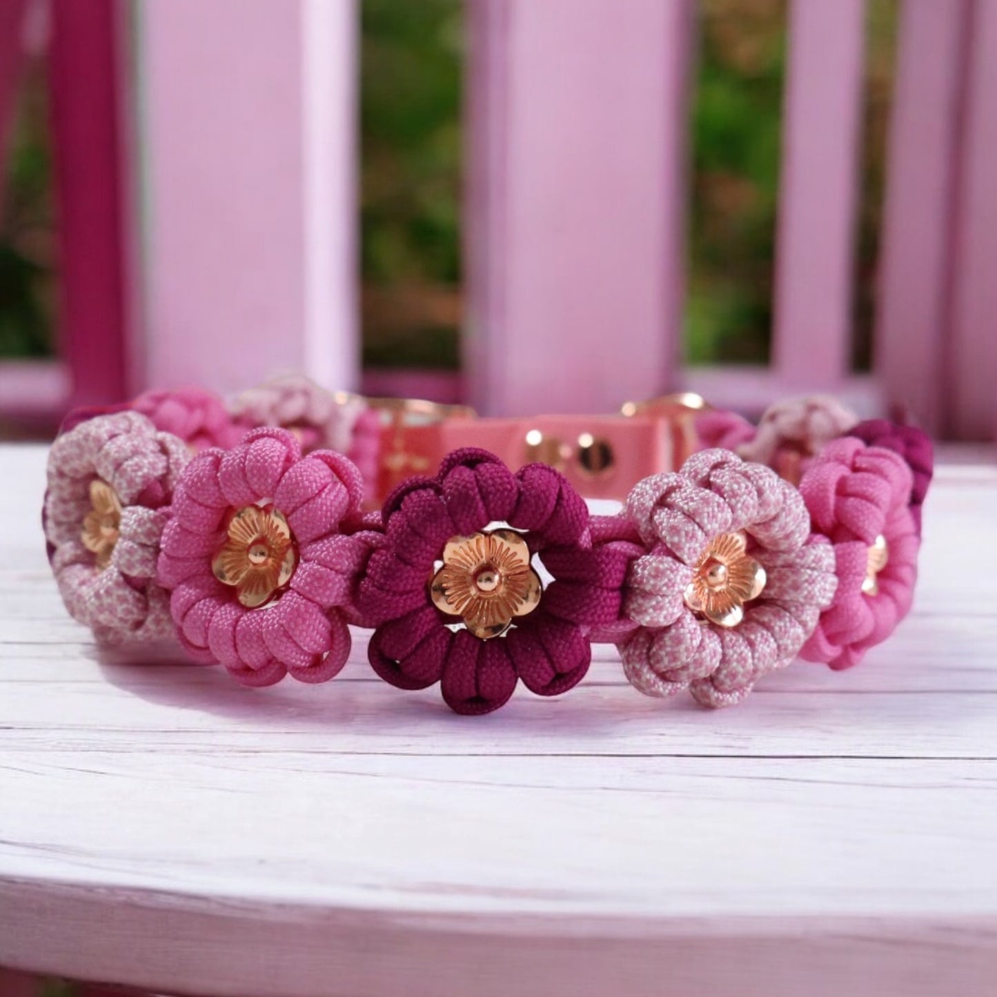 Erstelle dein eigenes Unikat - Blumen Halsband *Alle Farben*