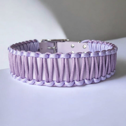 Halsband Biothane & Paracord *Helles Flieder*