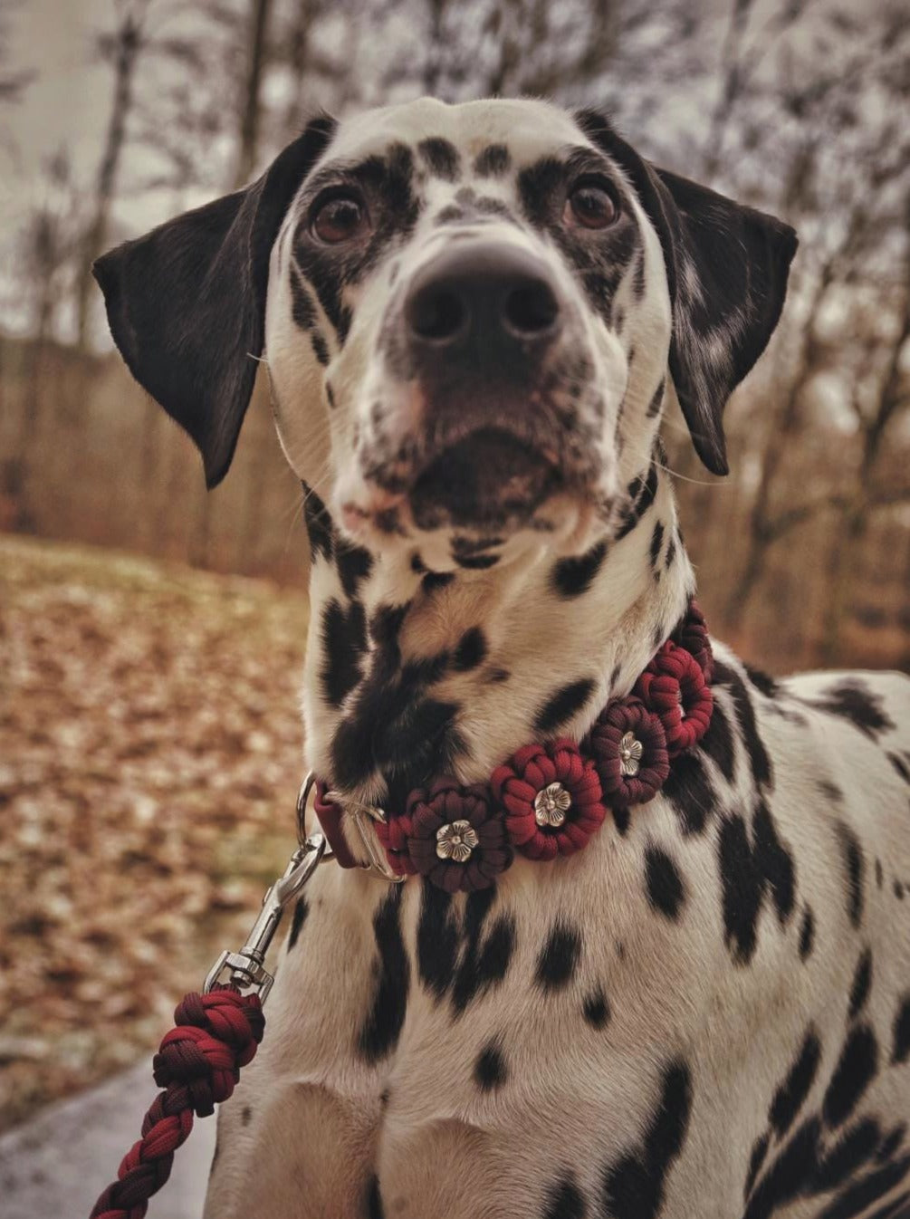 Flower Necklace *Wine Red*