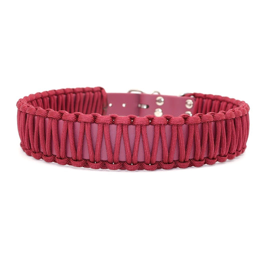 Collar Biothane &amp; Paracord *Burgundy*