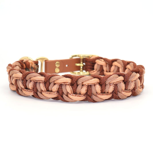 Paracord Halsband geflochten *Rost & Bronze & Kupfer Glitzer*