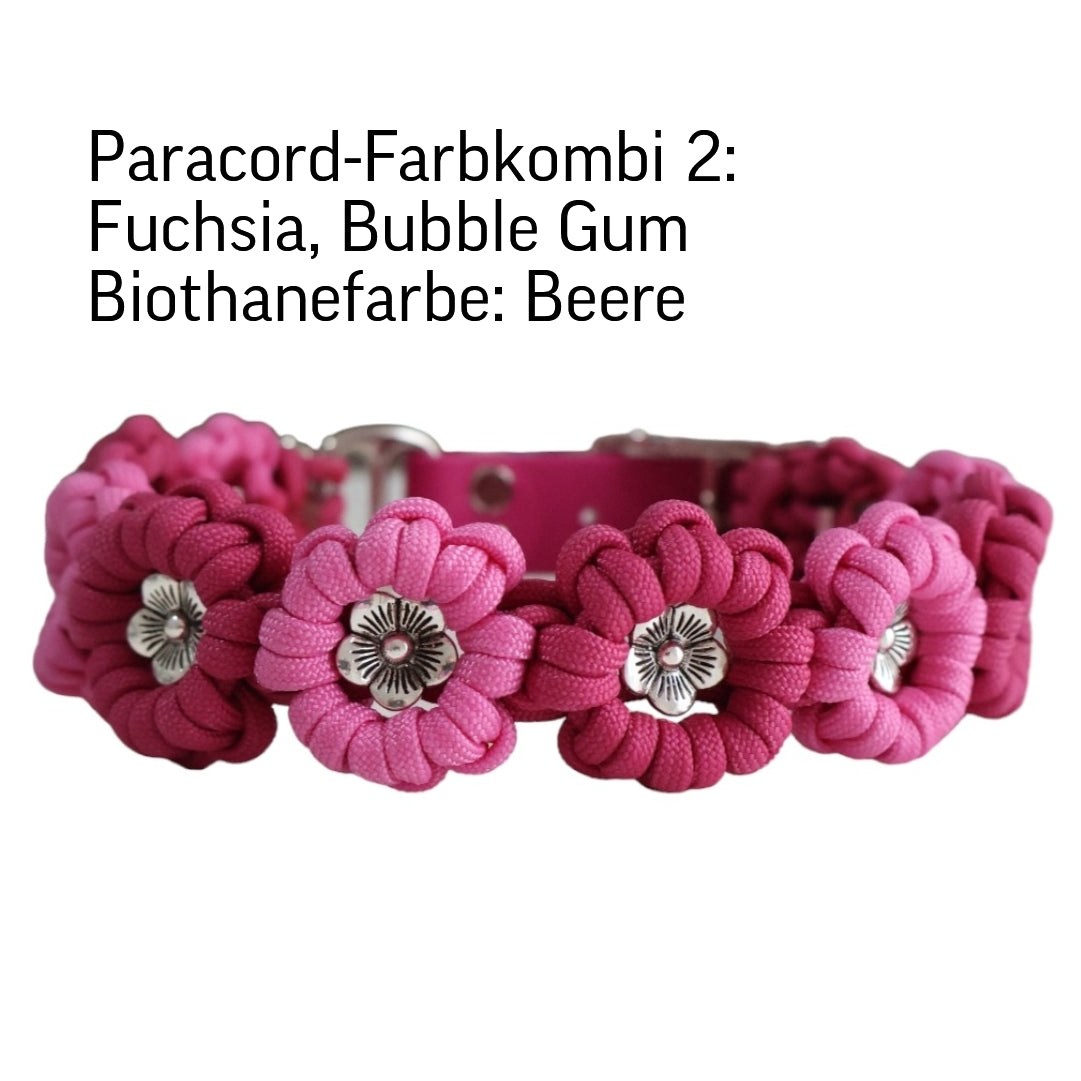 Erstelle dein eigenes Unikat - Blumen Halsband *Pink-/Lilatöne*