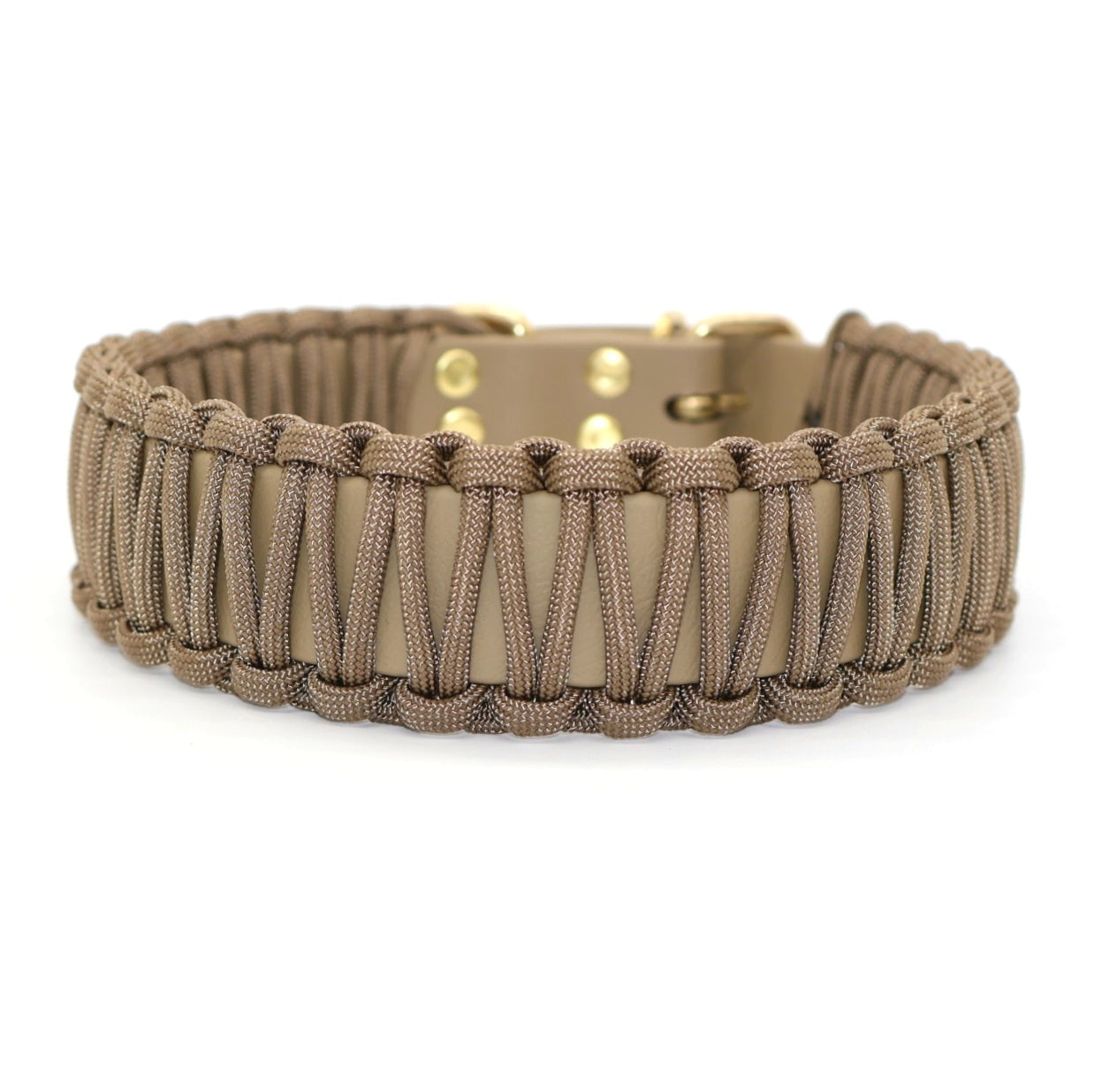 Collar Biothane &amp; Paracord *Beige/Khaki*