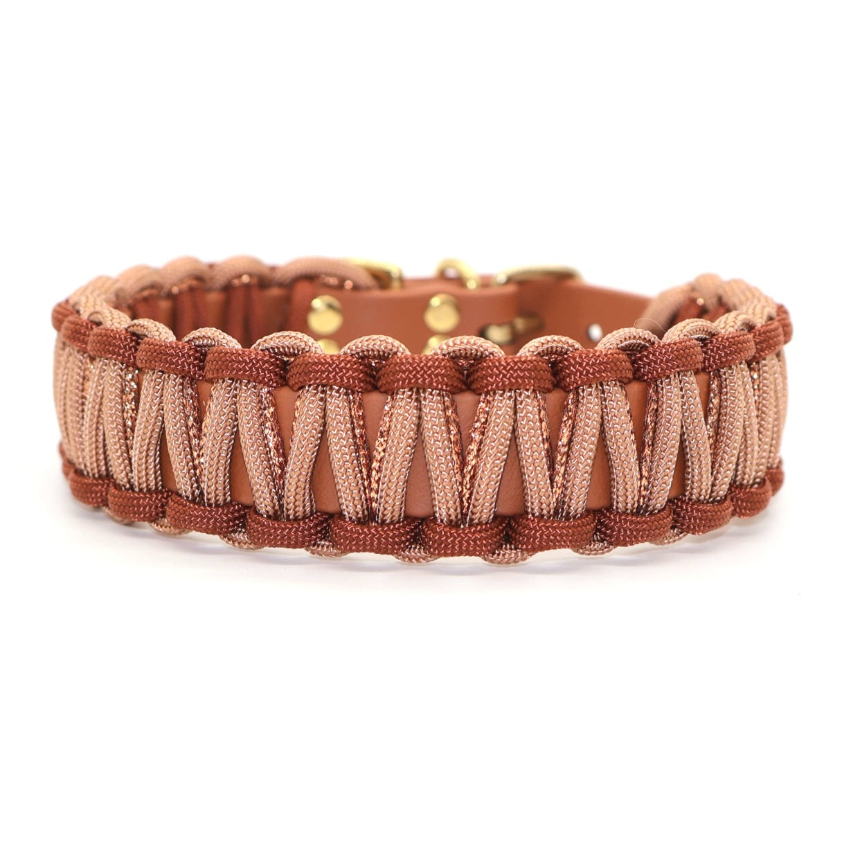 Collar Biothane &amp; Paracord *Bronze &amp; Rust &amp; Copper Glitter*