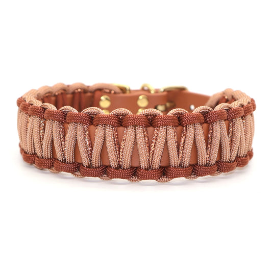 Collar Biothane &amp; Paracord *Bronze &amp; Rust &amp; Copper Glitter*