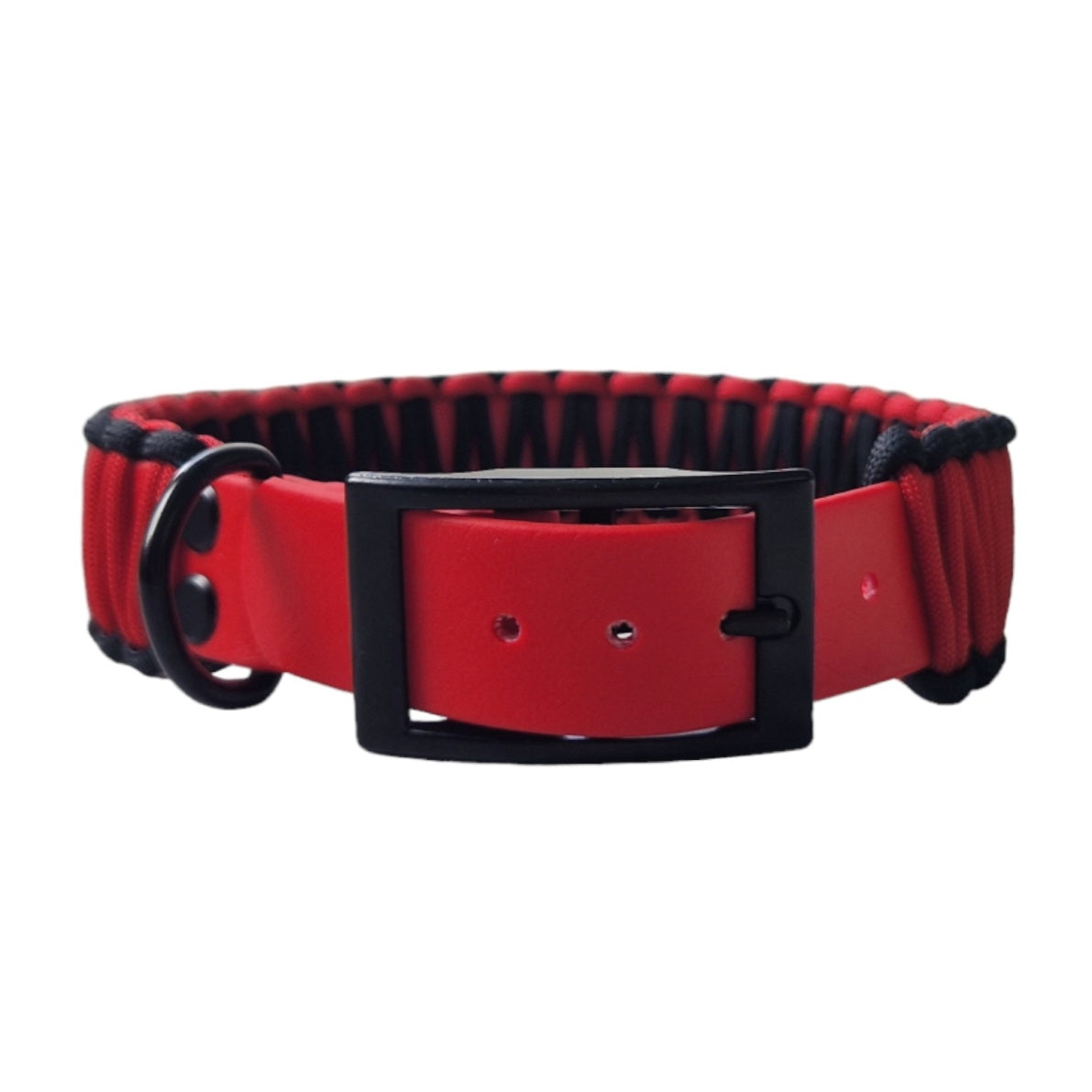 Collar Biothane &amp; Paracord *Red-Black*