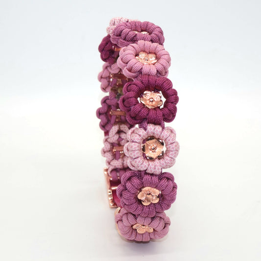 Blumen Halsband *Lavender Rosa- Beere*