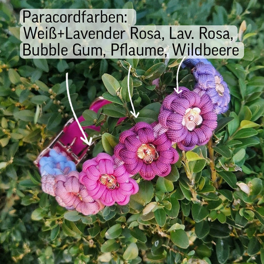 Erstelle dein eigenes Unikat - Blumen Halsband *Pink-/Lilatöne*