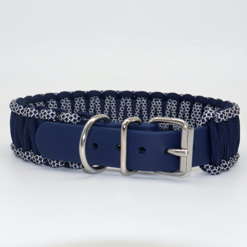 Collar Biothane &amp; Paracord *Midnight Blue*