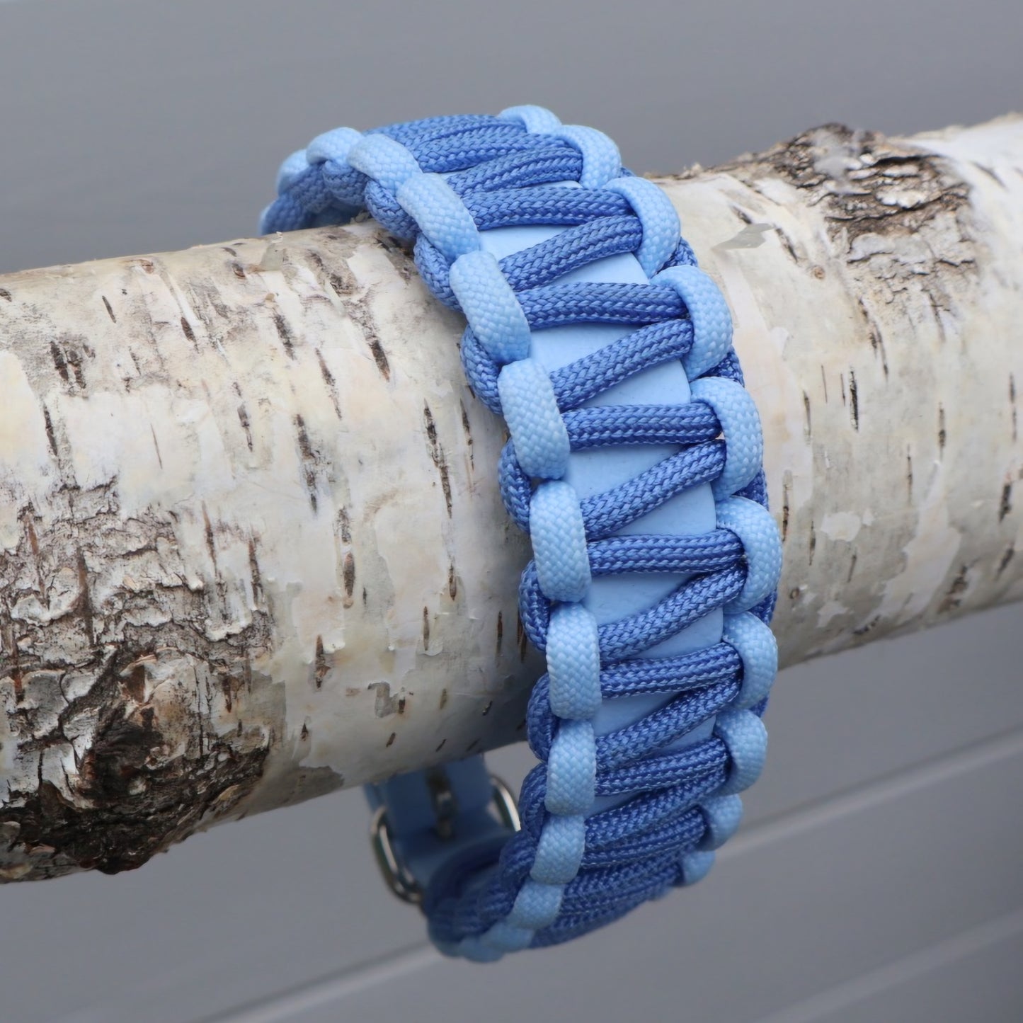 Collar Biothane &amp; Paracord *Polar+Power Blue*