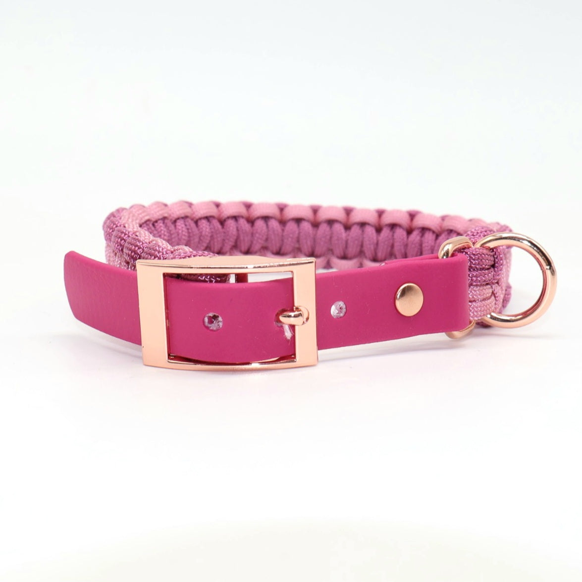 Paracord Collar Mini braided *Lavender Pink &amp; Wild Berry*