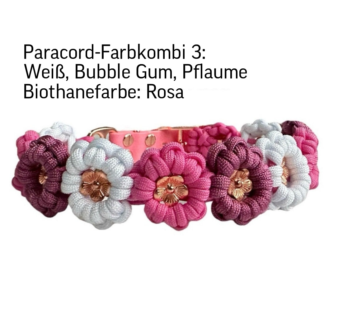 Erstelle dein eigenes Unikat - Blumen Halsband *Pink-/Lilatöne*