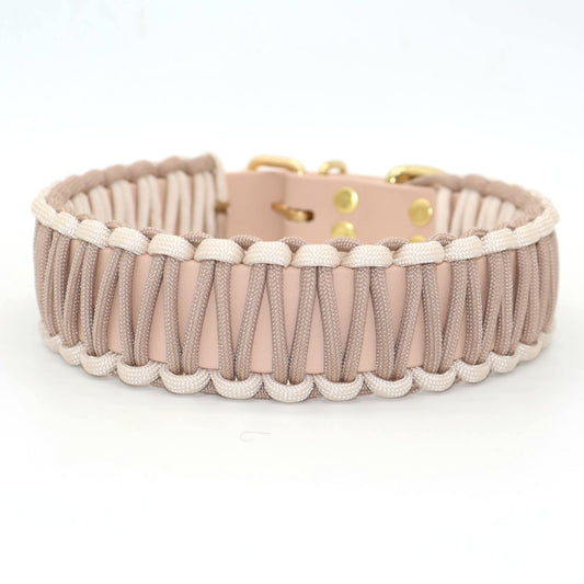 Halsband Biothane & Paracord *Beige*