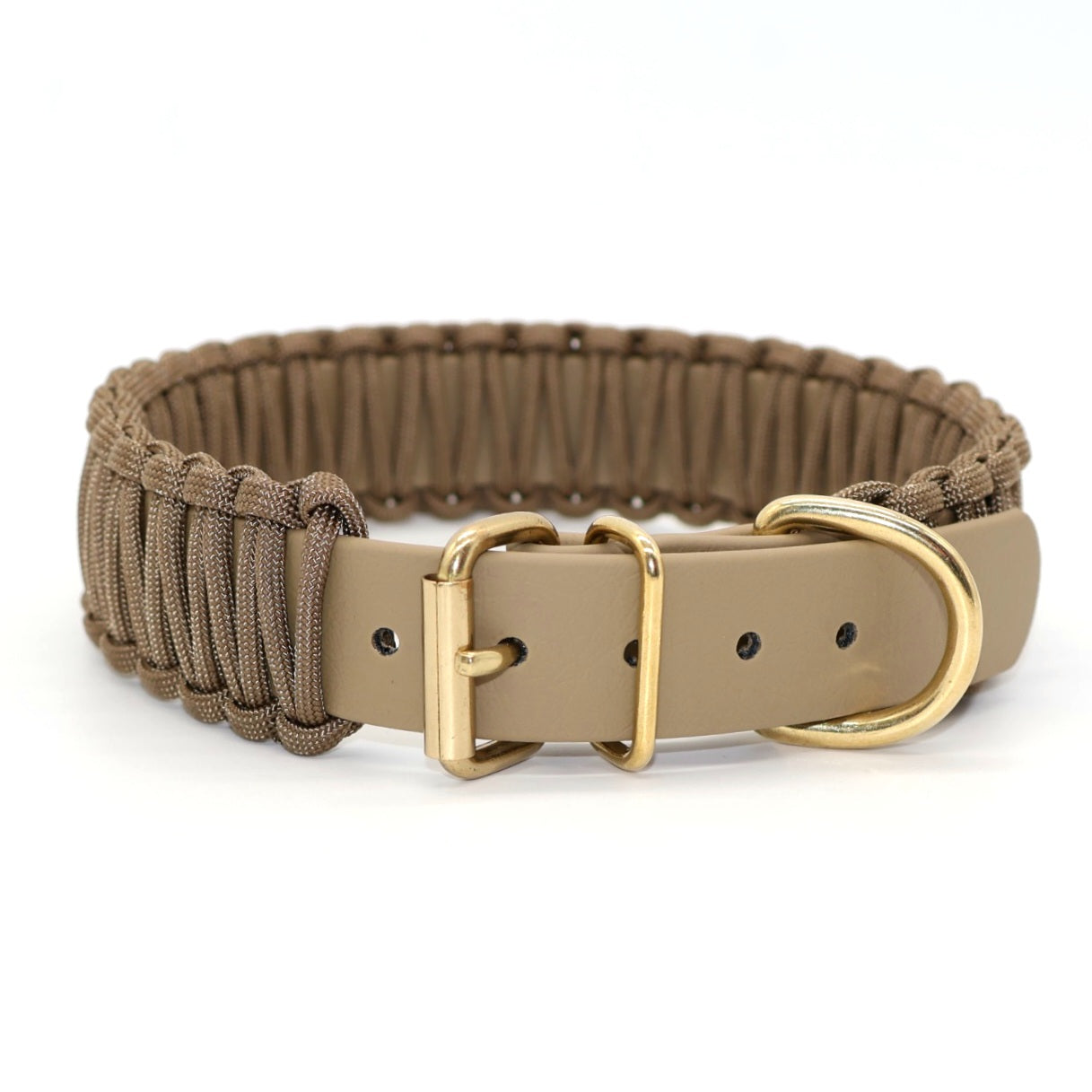 Collar Biothane &amp; Paracord *Beige/Khaki*
