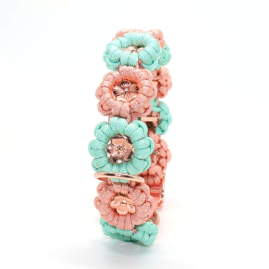 Blumen Halsband *Rosé & Mint *