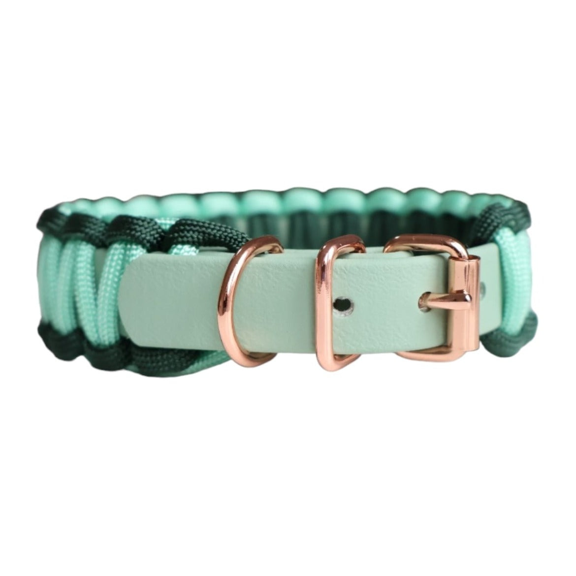 Halsband Biothane & Paracord *Mint-Dunkelgrün*