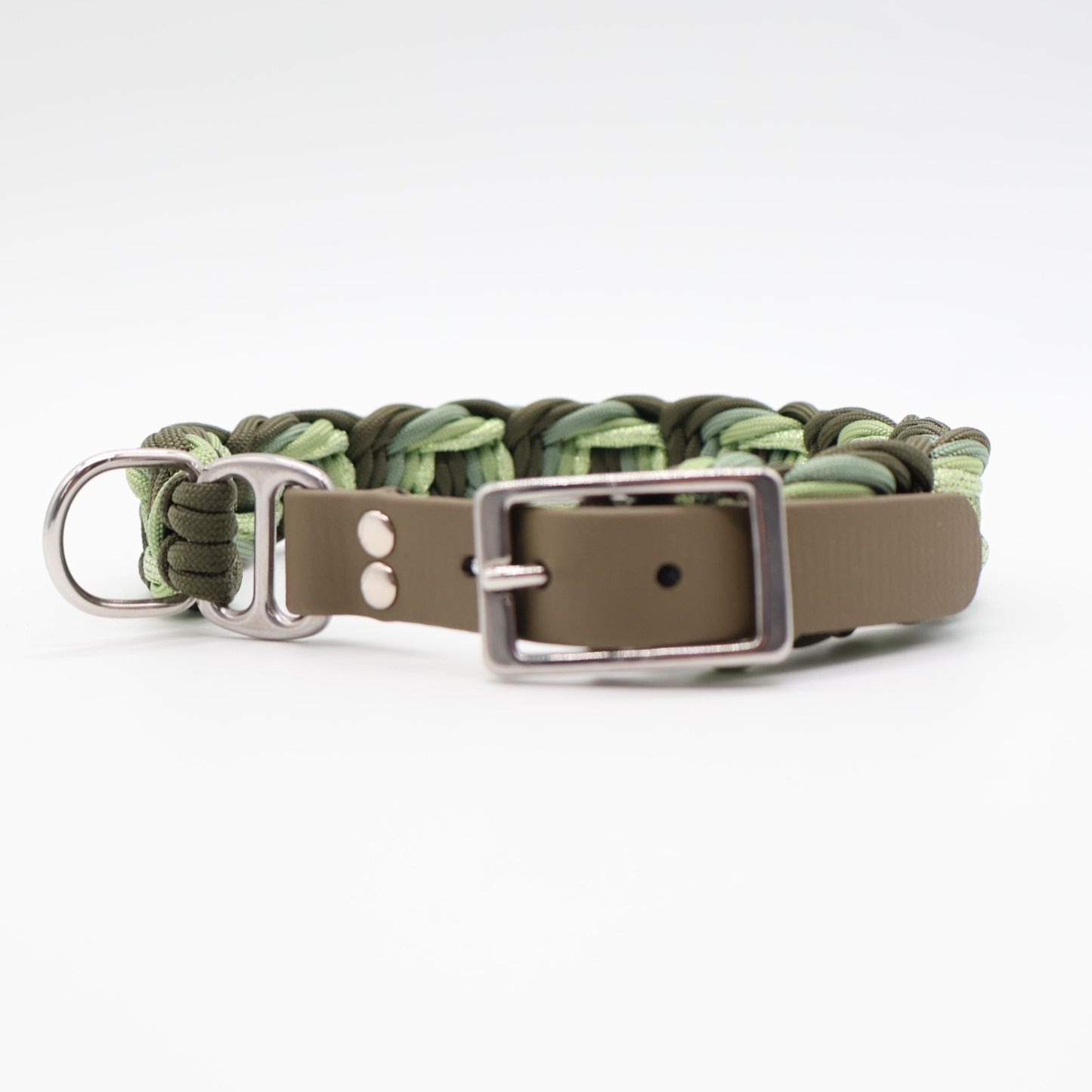 Paracord Halsband geflochten *Oliv & Guacamole*
