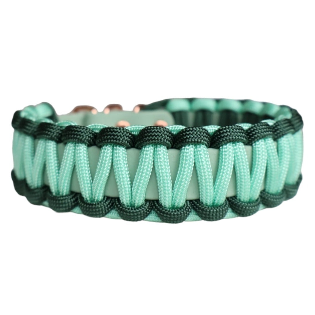 Halsband Biothane & Paracord *Mint-Dunkelgrün*