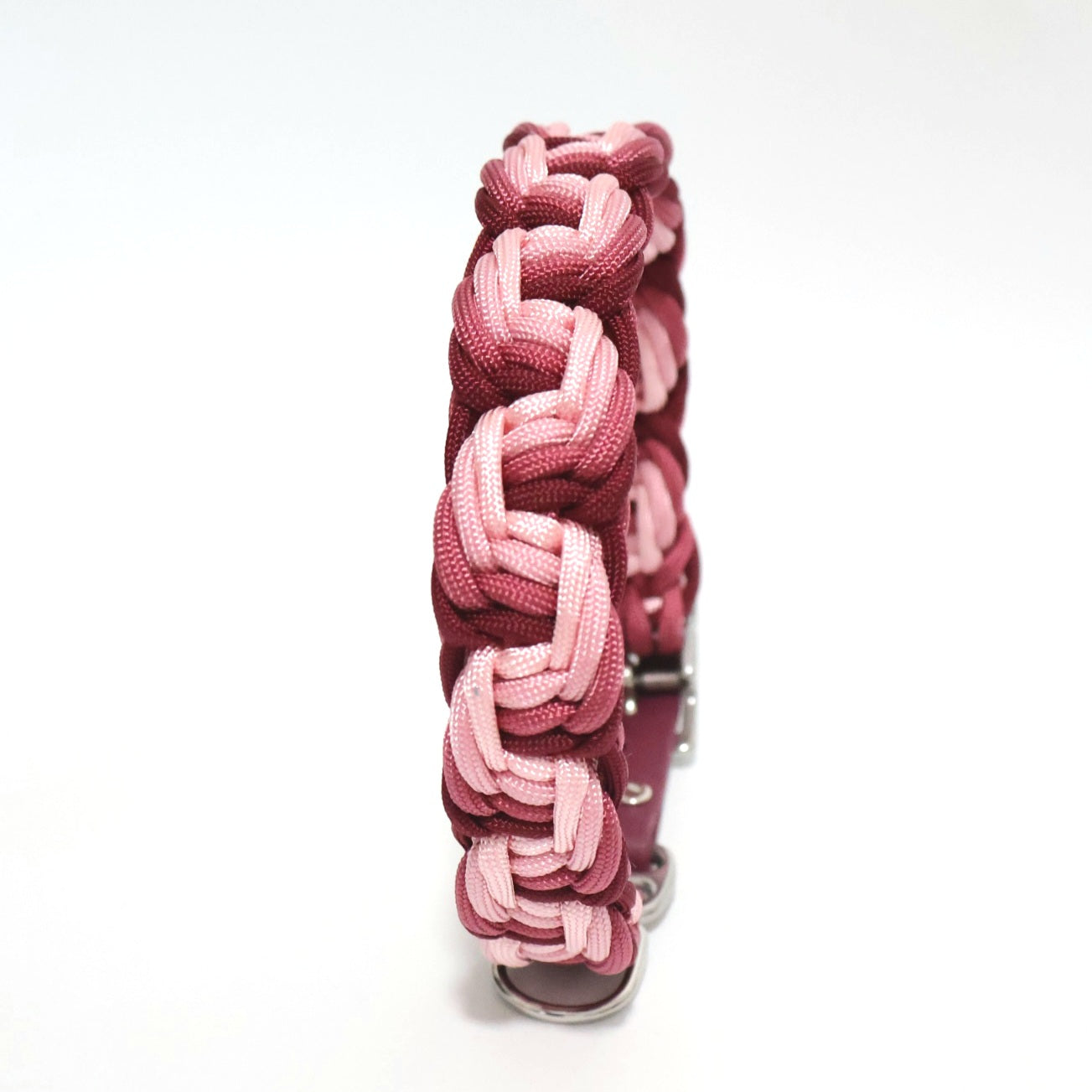 Paracord Halsband geflochten *Burgunder-Rosa*