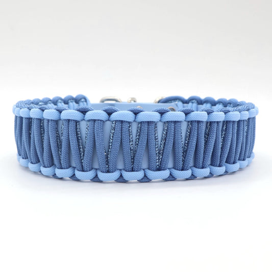Collar Biothane &amp; Paracord *Blue glitter*